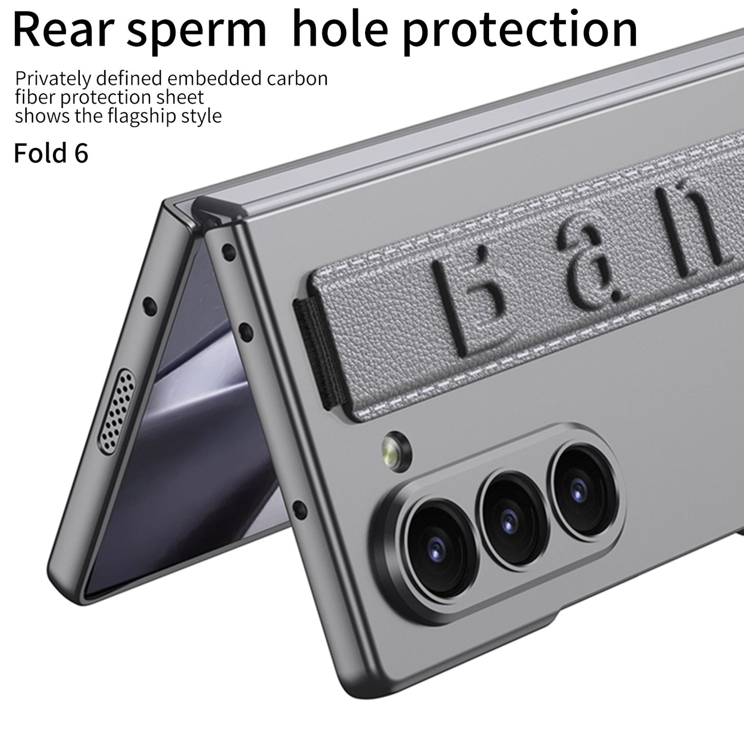 Luxury Wristband Holder Shockproof Phone Case With Back Screen Protector For Samsung Galaxy Z Fold6