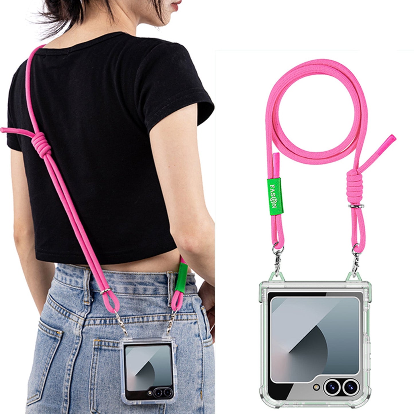 Shockproof Phone Case With Lanyard For Galaxy Z Flip 6/5/4/3