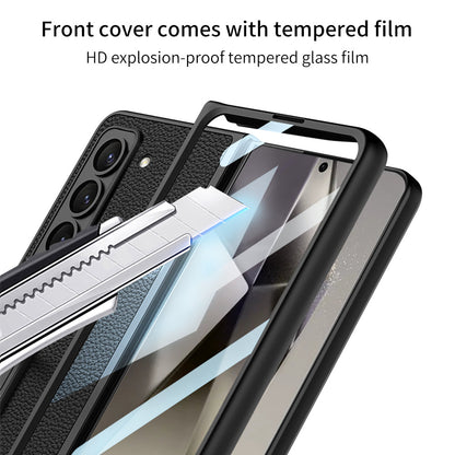 Luxury Leather Shockproof Phone Case With Screen Protector For Samsung Galaxy Z Fold6