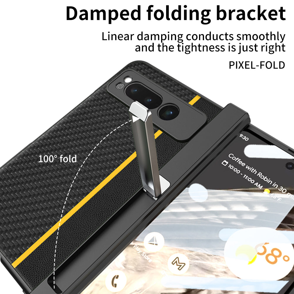 Magnetic All-inclusive Leather Case With Tempered Film For Google Pixel Fold With Invisible Bracket - mycasety2023 Mycasety