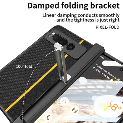 Magnetic All-inclusive Leather Case With Tempered Film For Google Pixel Fold With Invisible Bracket - mycasety2023 Mycasety