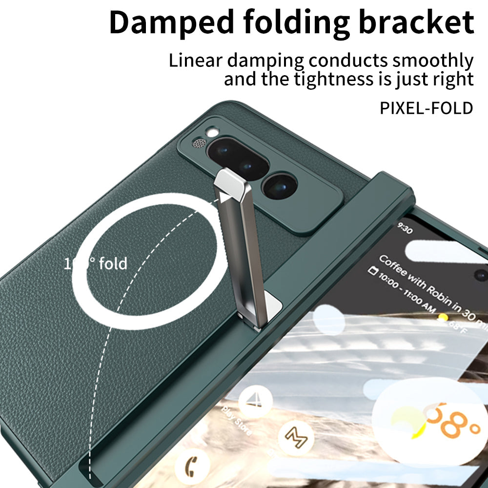 Magnetic Magsafe All-inclusive Invisible Bracket Leather Case For Google Pixel Fold With Back Screen Protector - mycasety2023 Mycasety