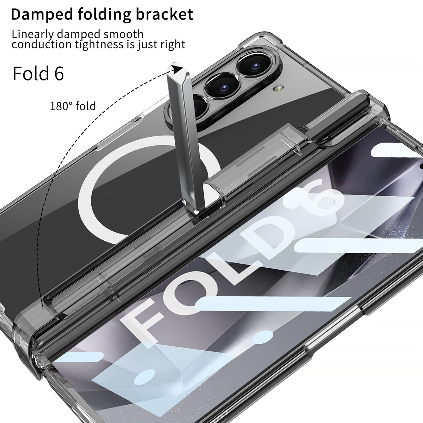 Transparent Magnetic Shockproof Phone Case With Screen Protector & Pen Box For Samsung Galaxy Z Fold6