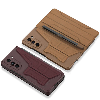 Luxurious Suede Cover Shockproof Phone Case With Screen Protector and Pen Slot For Samsung Galaxy Z Fold6