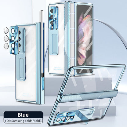 Luxury Magnetic Hinge Transparent Case For Samsung Galaxy Z Fold4 Fold3 5G - Mycasety Mycasety