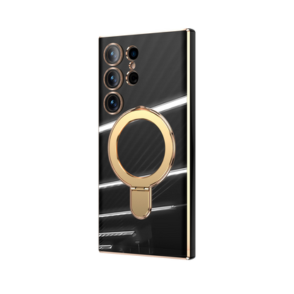 Electroplated Magnetic Bracket Anti-fall Phone Case For Samsung Galaxy - Mycasety Mycasety