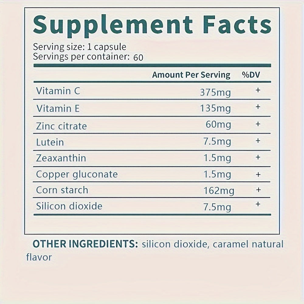 Marsta | 60 Capsules Per Bottle | Eye Vitamin And Mineral Supplement With Double Lutein, Double Zeaxanthin And Multivitamin Formula For Eyes | For Eye Care And Health