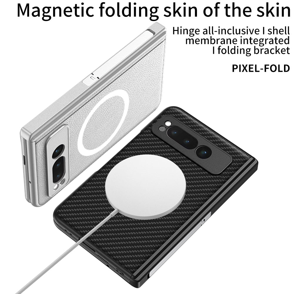 Magnetic Magsafe All-inclusive Invisible Bracket Leather Case For Google Pixel Fold With Back Screen Protector - mycasety2023 Mycasety