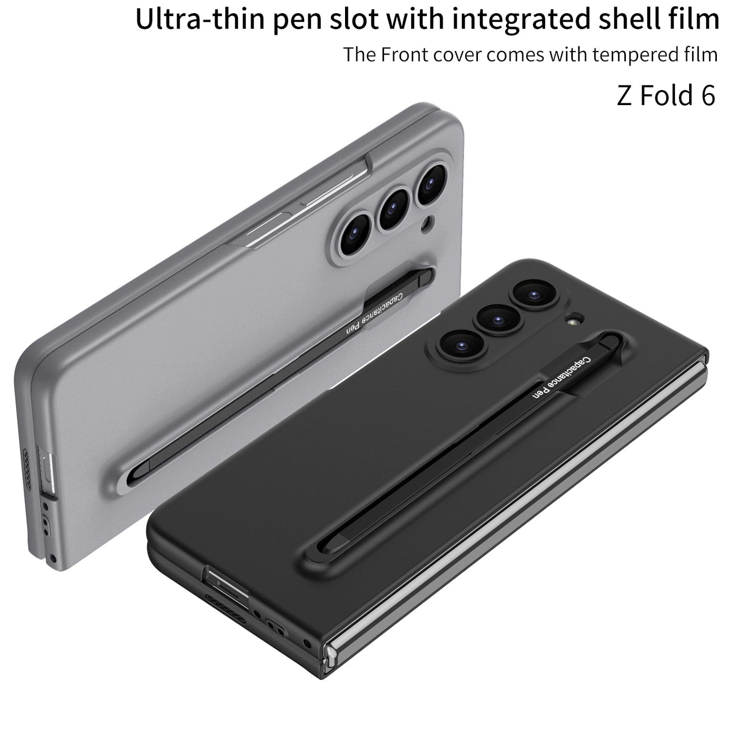 Shockproof Phone Case With Pen Tray Shell and Film For Samsung Galaxy Z Fold 6