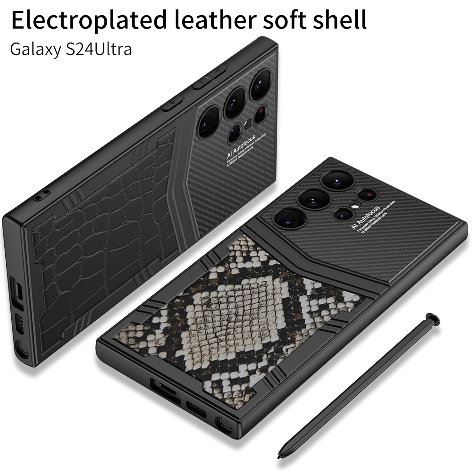 Armor Leather Protective Phone Case For Samsung Galaxy S24 S23 Ultra Plus - Mycasety Mycasety