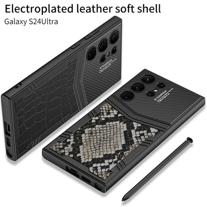 Armor Leather Protective Phone Case For Samsung Galaxy S24 S23 Ultra Plus - Mycasety Mycasety