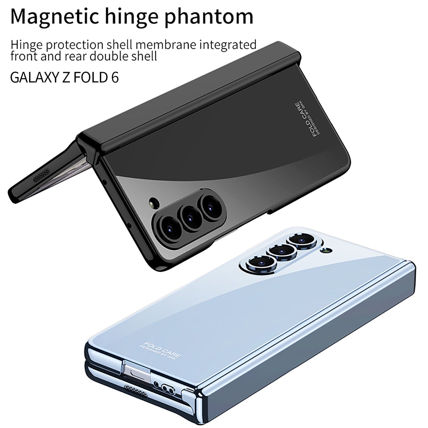 Transparent Magnetic Hinge Shockproof Phone Case With Screen Protector For Samsung Galaxy Z Fold6