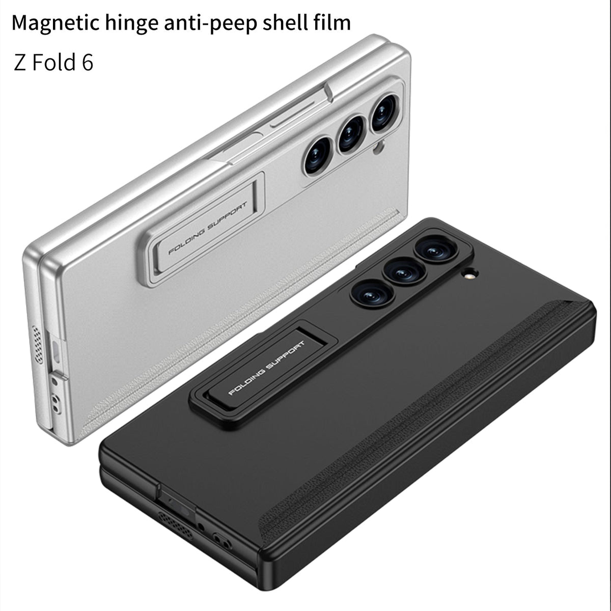 Magnetic Hinge Hidden Bracket All-included Case With Back Screen Protector For Galaxy Z Fold 8/7/6/5/4/3