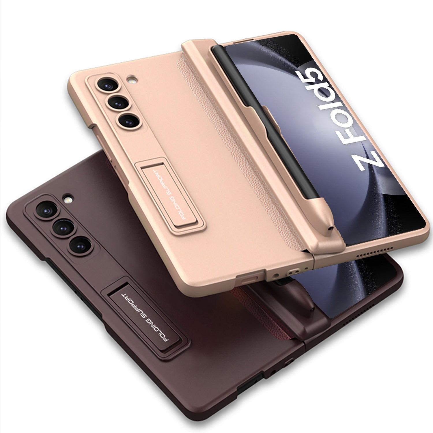 Magnetic Hinge S Pen Slot Ultra-Thin Phone Case For Samsung Galaxy Z Fold5 Fold4 Fold3 - mycasety2023 Mycasety