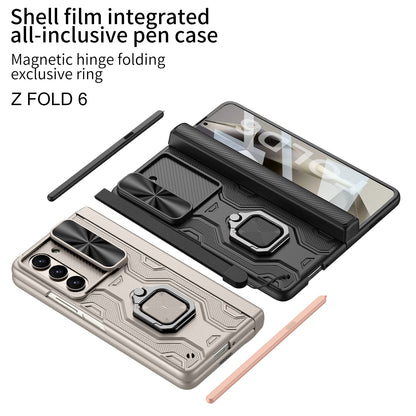 Armor Shockproof Ring Holder Pen Box Phone Case With Screen Protector For Samsung Galaxy Z Fold6