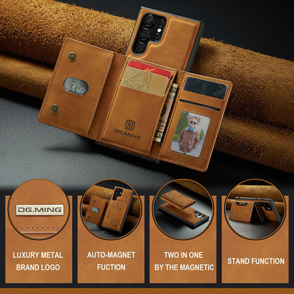 Luxury Magnetic Leather All-inclusive Protective Cover With Card Holder For Samsung Galaxy - Mycasety Mycasety