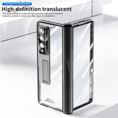 Luxury Magnetic Hinge Transparent Case For Samsung Galaxy Z Fold4 Fold3 5G - Mycasety Mycasety
