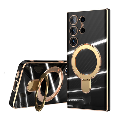 Electroplated Magnetic Bracket Anti-fall Phone Case For Samsung Galaxy - Mycasety Mycasety