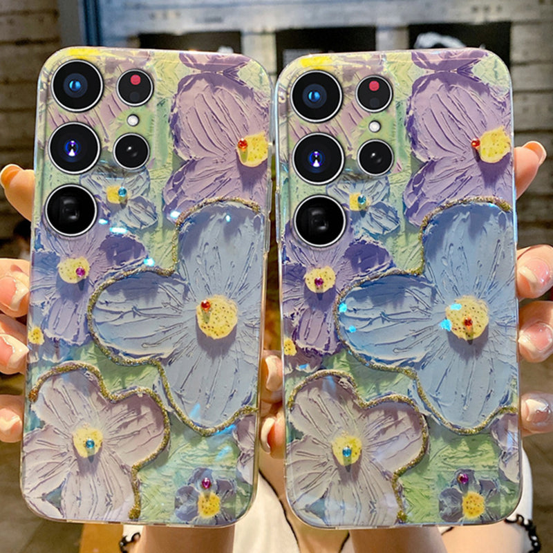 Oil Painting Flower Samsung/iPhone Case - mycasety2023 Mycasety