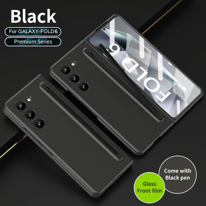 Anti-fall Protective Phone Case With Pen Tray Shell and Film For Galaxy Z Fold 7/6/5/4/3