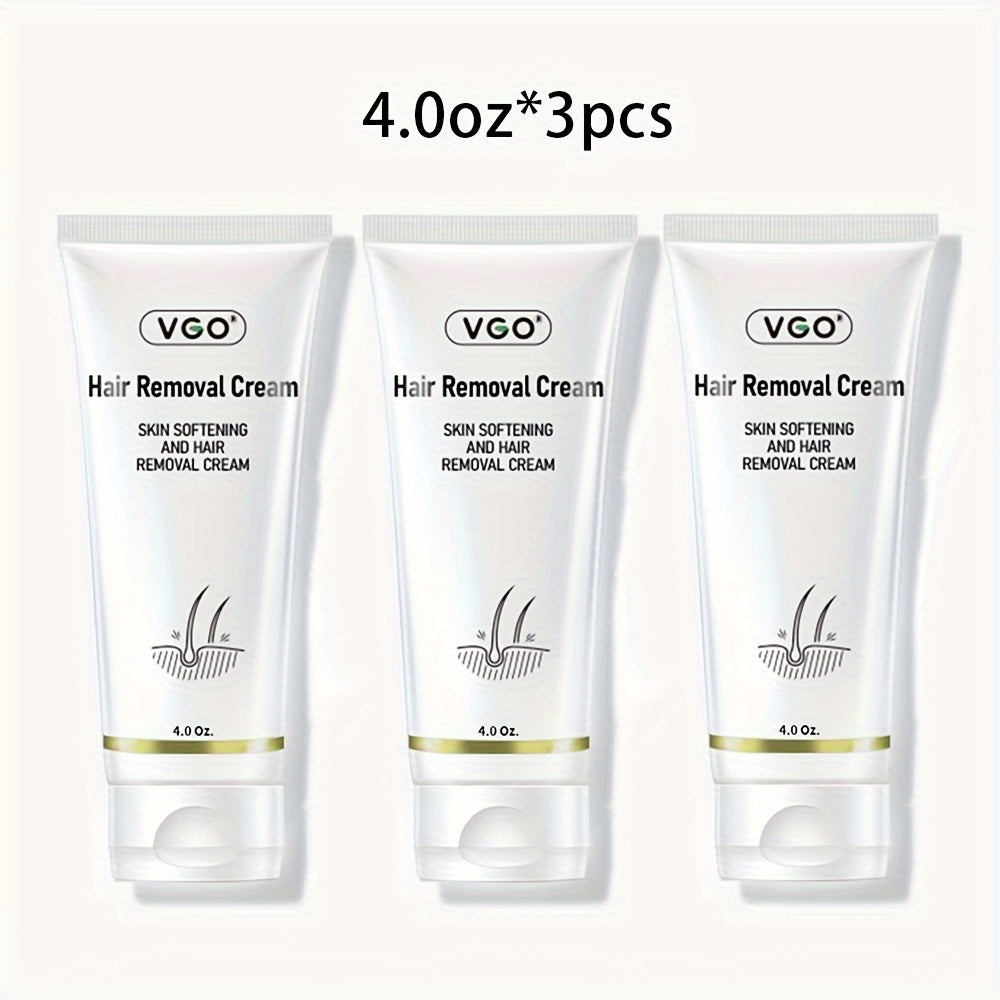 VGO Hair Removal Cream, Unisex, Painless Bikini Hair Removal Gel, Hair Removal Lotion, Unwanted Hair For All Skin Types, Multipack