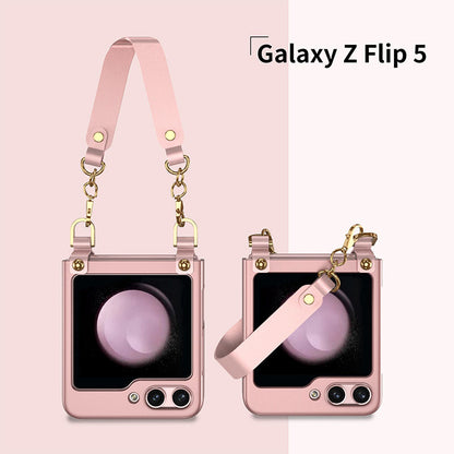 Luxury Samsung Z Filp5 Phone Case With Portable Wrist Rope