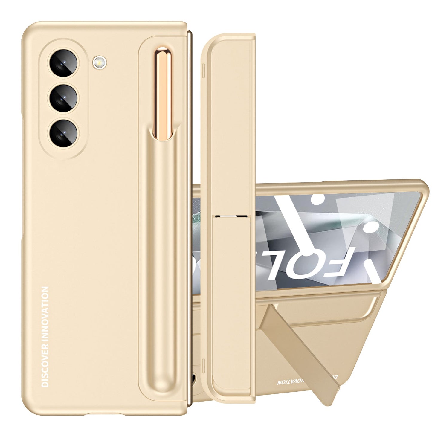 Pen Tray And Bracket 2 in 1 Shockproof Phone Case With Stylus & Screen Protector For Galaxy Z Fold 6/5/4