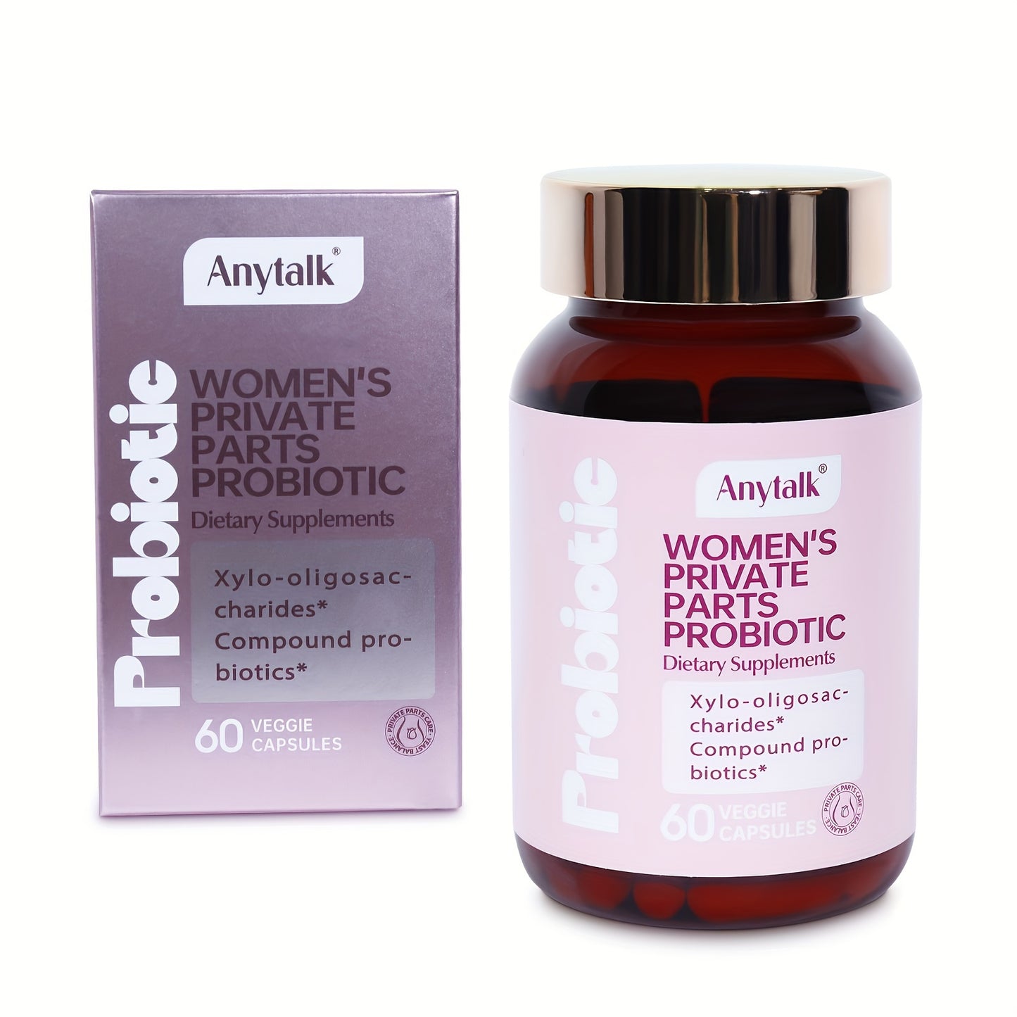 Women's private parts probiotics, Balance the pH value of private parts, balance the flora, increase immunity, 500mg/60 capsules