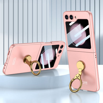 Luxury Slim Phone Case with 3-Axis Ring Mount and Front Screen Protector