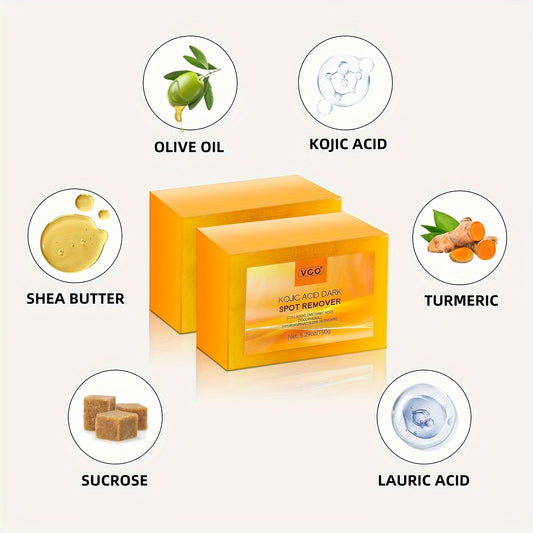 V G O Kojic Acid Facial Soap Contains Turmeric Extract, Vitamin C, Vitamin E And Other Ingredients Moisturizing 150 G*2