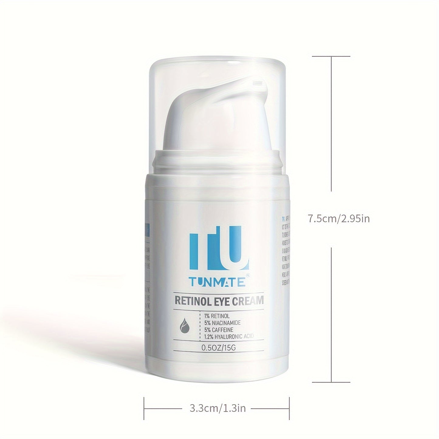 Tunmate Retinol Eye Cream | Contains Retinol And Hyaluronic Acid | Improves The Appearance Of Eye Skin, Moisturizes The Skin, Reduces The Appearance Of Dry Lines, And Makes The Eye Skin Feel Firmer, | Eye Moisturizer | American Brand & 15g-0.5oz