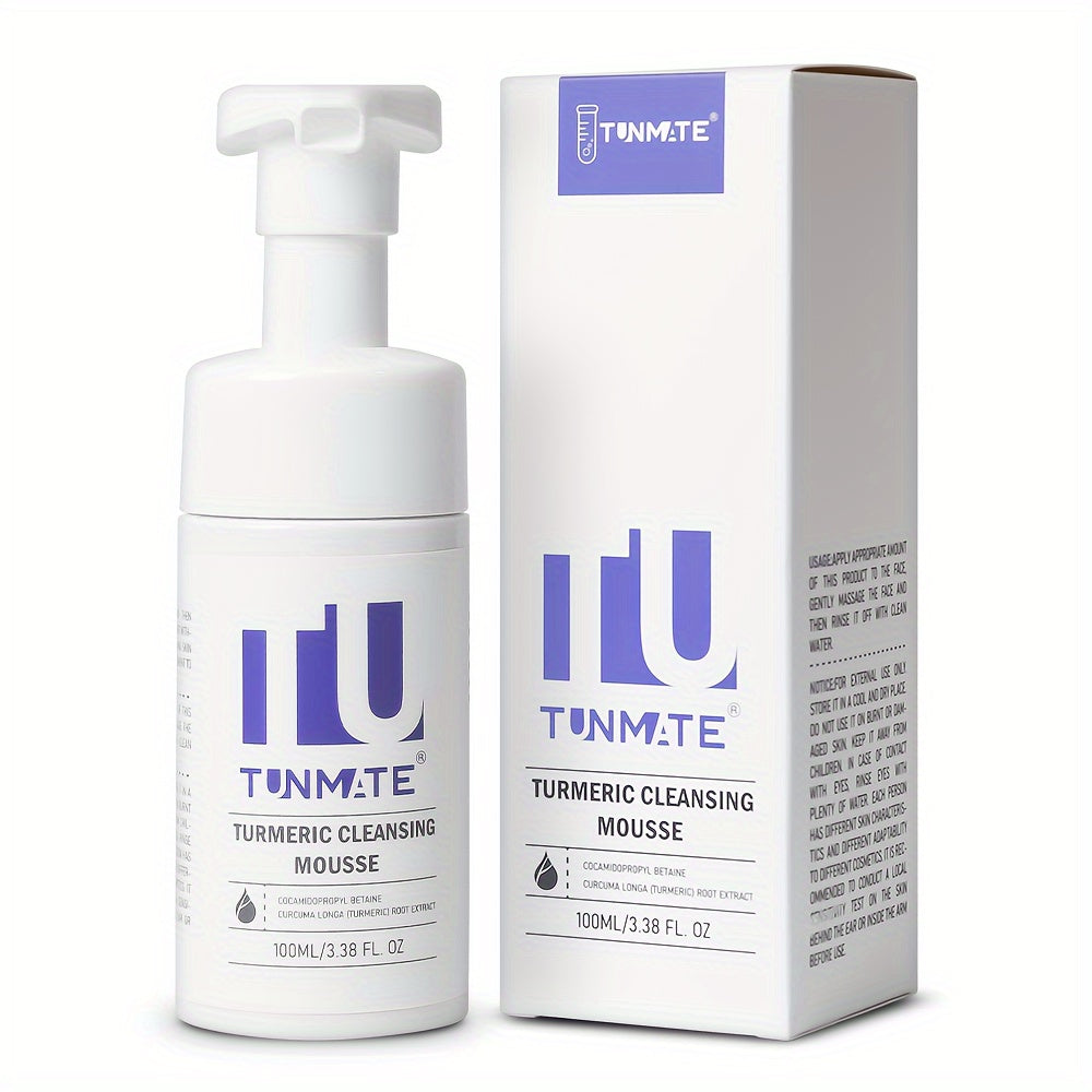 Tunmate Curcumin Cleansing Mousse After Cleansing, The Skin Is Refreshed And Not Greasy, Making The Skin Clear And Transparent, Clean And Refreshing American Brand -100ml/3.38 FL.OZ