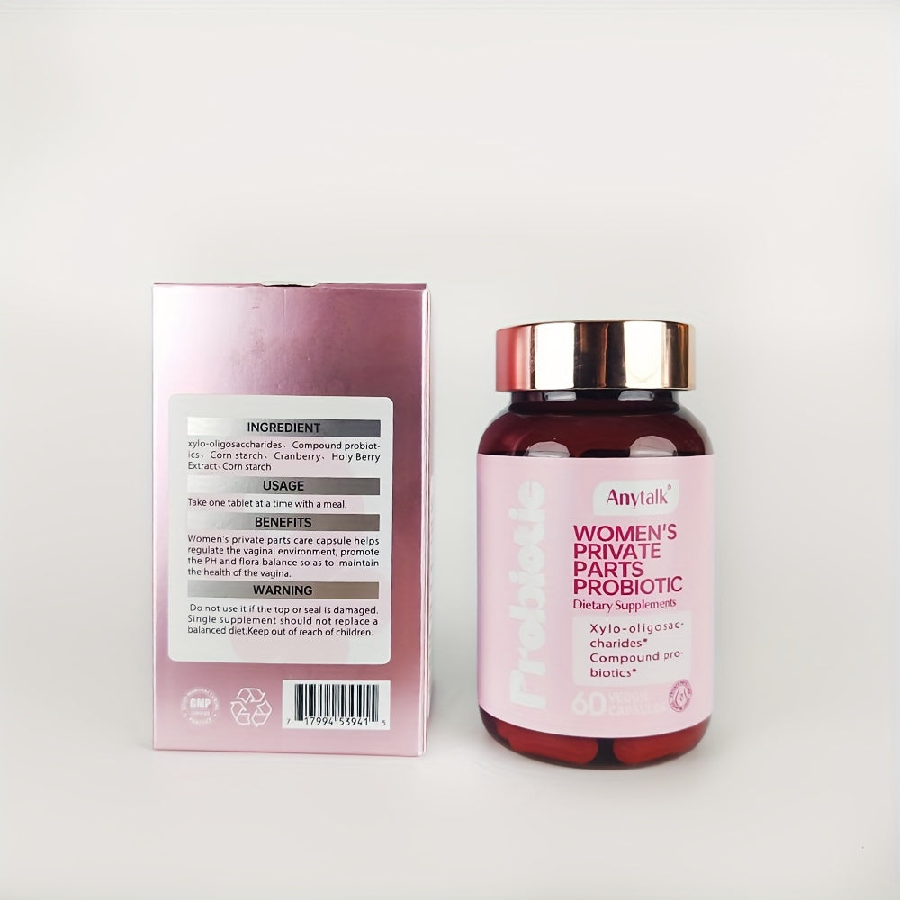 Women's private parts probiotics, Balance the pH value of private parts, balance the flora, increase immunity, 500mg/60 capsules