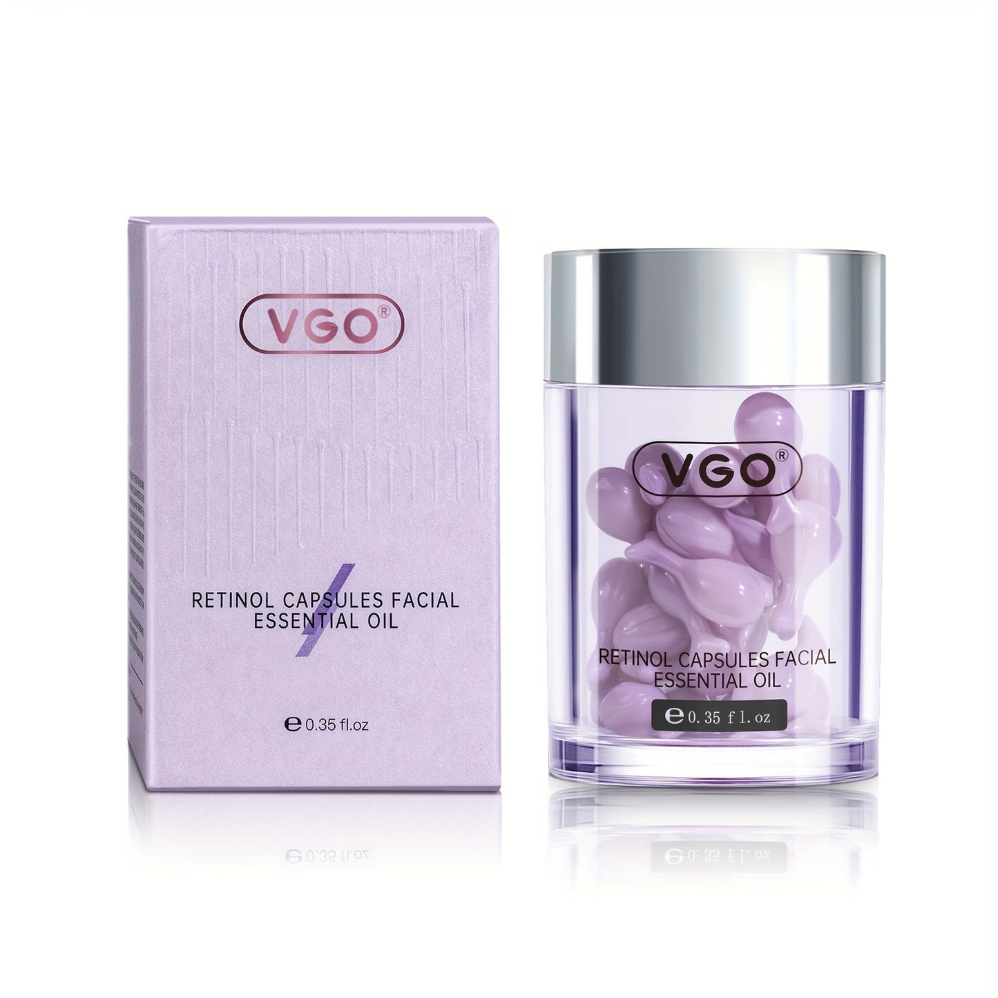 VGO RETINOL CAPSULES FACIAL ESSENTIAL OIL Moisturizes The Skin, Makes The Skin Look Plumper And Younger, And Maintains The Skin's Health 0.35ml*30 Capsules