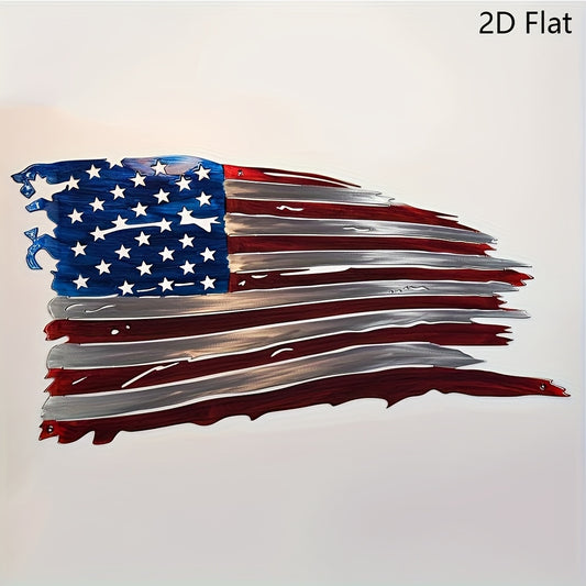 2D Flat Metal Art Flag   American Veteran Indoor Outdoor Decor Craft