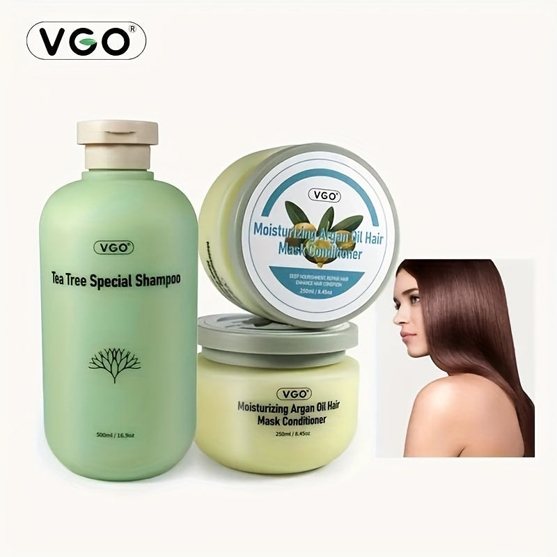 VGO Two-piece Shampoo And Hair Mask Set Moisturizing Suitable For Dry And Damaged Hair