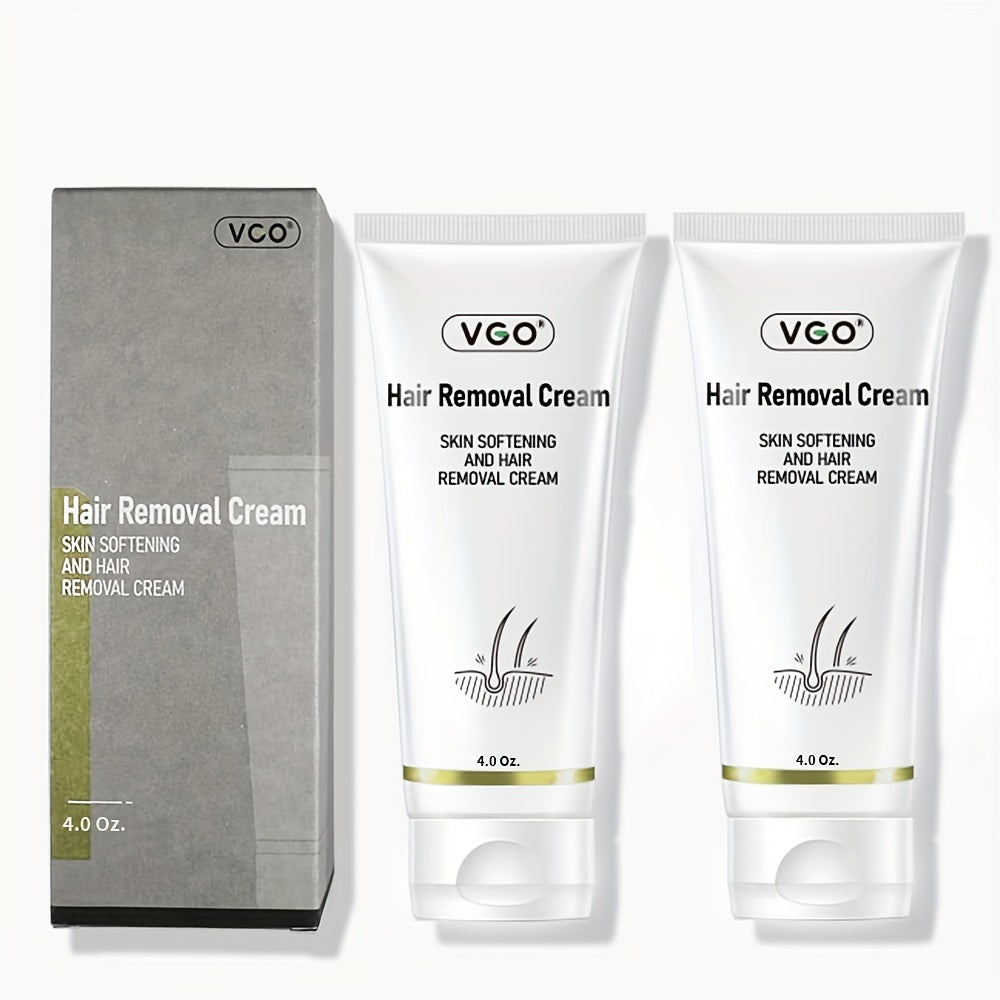 VGO Hair Removal Cream, Unisex, Painless Bikini Hair Removal Gel, Hair Removal Lotion, Unwanted Hair For All Skin Types, Multipack