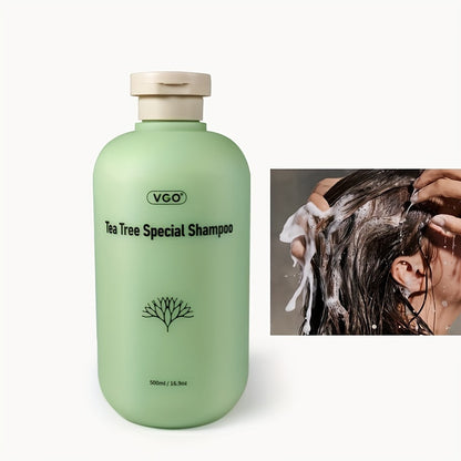 Tea Tree Special Shampoo Strengthening Moisturizing Shampoo Repairing for Damaged Hair Deep Cleans & Refreshes Scalp All Hair Types, 500ml/ 16.9oz