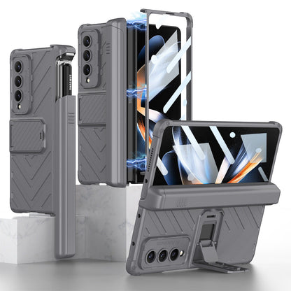 Magnetic Samsung Galaxy Z Fold5 Fold4 Fold3 Case Business Folding Armor Cover With Film & Slide Pen Slot and Kickstand - mycasety2023 Mycasety