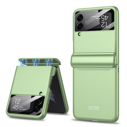 Magnetic All-included Shockproof Phone Case For Samsung Galaxy Flip5 Flip4 Flip3 5G With Back Screen Protector - Mycasety Mycasety