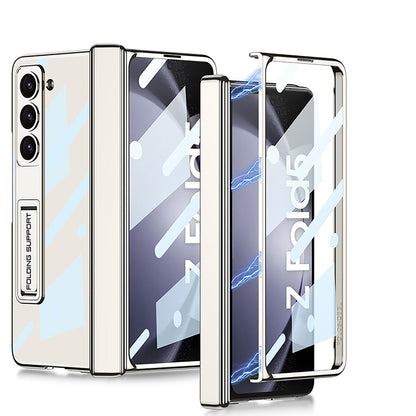 Magnetic Hinge Invisible Bracket Electroplated Protective Phone Case For Samsung Galaxy Z Fold5 Fold4 - mycasety2023 Mycasety