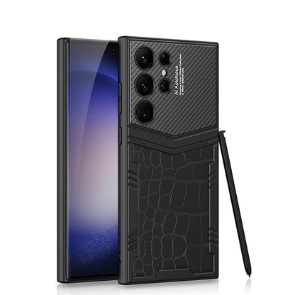 Armor Leather Protective Phone Case For Samsung Galaxy S24 S23 Ultra Plus - Mycasety Mycasety
