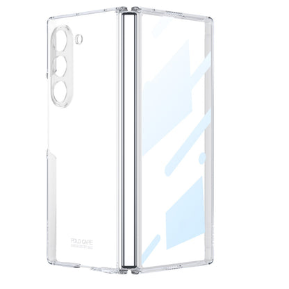 Transparent Electroplating Shockproof Phone Case With Back Screen Protector For Samsung Galaxy Z Fold 6