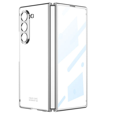 Transparent Electroplating Shockproof Phone Case With Back Screen Protector For Samsung Galaxy Z Fold 6