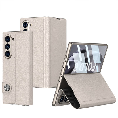 Luxurious Leather Cover Shockproof Phone Case With Screen Protector For Samsung Galaxy Z Fold6