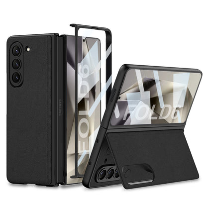 Luxury Leather Shockproof Phone Case With Back Screen Protector For Samsung Galaxy Z Fold6