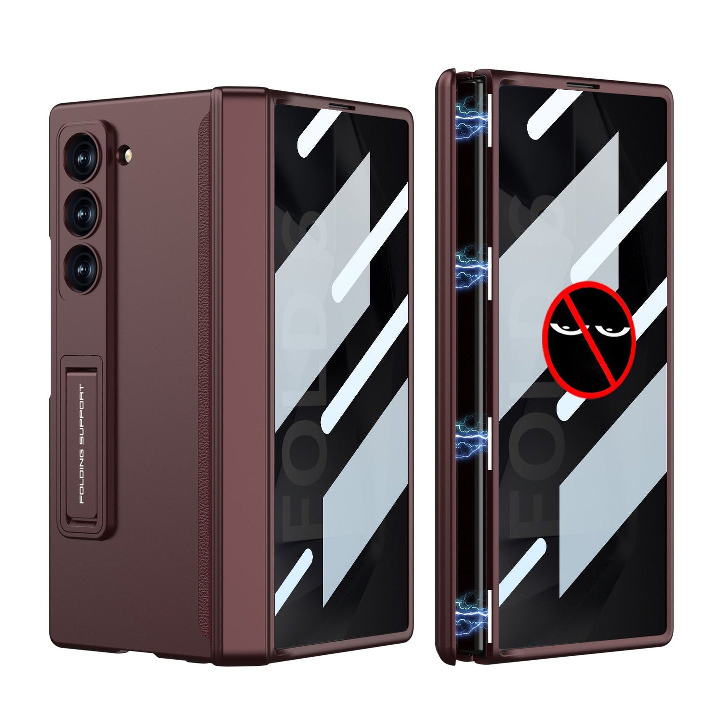 Magnetic Hinge Bracket Shockproof Phone Case With Anti-peeping Back Screen Protector For Samsung Galaxy Z Fold6