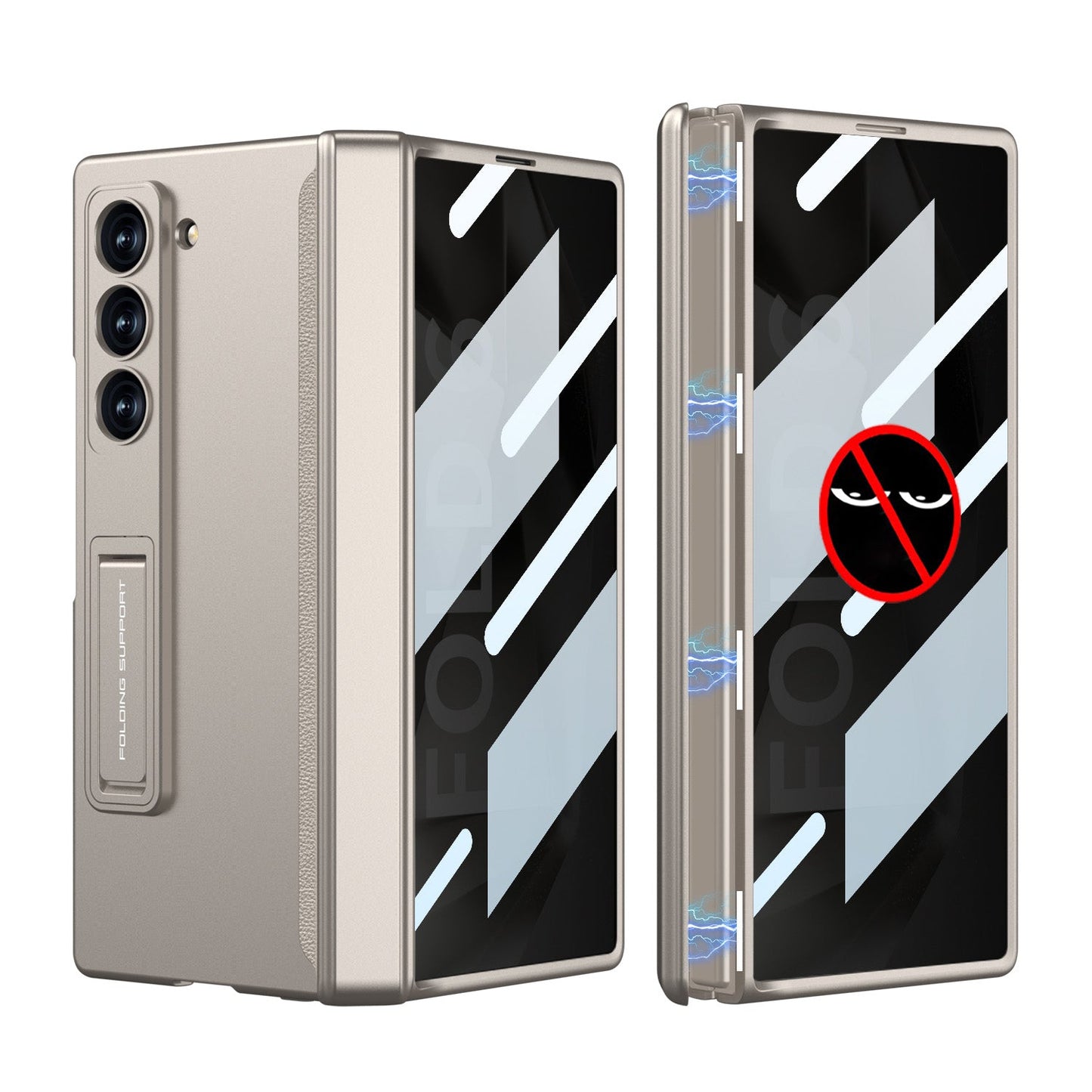 Magnetic Hinge Bracket Shockproof Phone Case With Anti-peeping Back Screen Protector For Samsung Galaxy Z Fold6