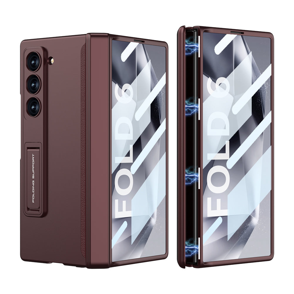 Magnetic Hinge Bracket Shockproof Phone Case With Back Screen Protector For Samsung Galaxy Z Fold6