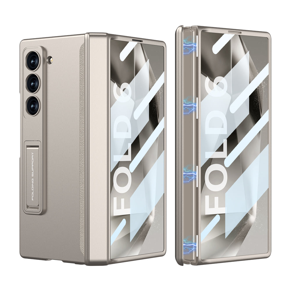 Magnetic Hinge Hidden Bracket All-included Case With Back Screen Protector For Galaxy Z Fold 7/6/5/4/3